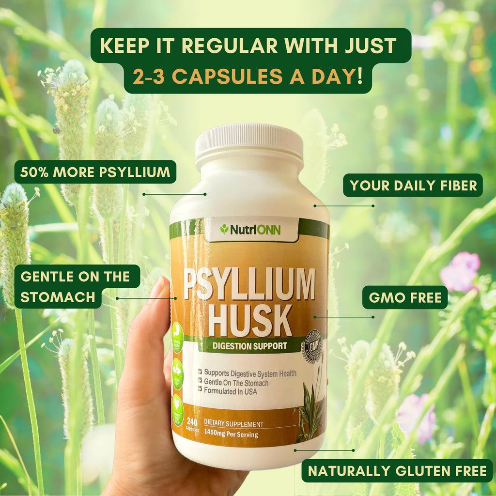 NutriONN Psyllium Husk Capsule - Premium Fiber

