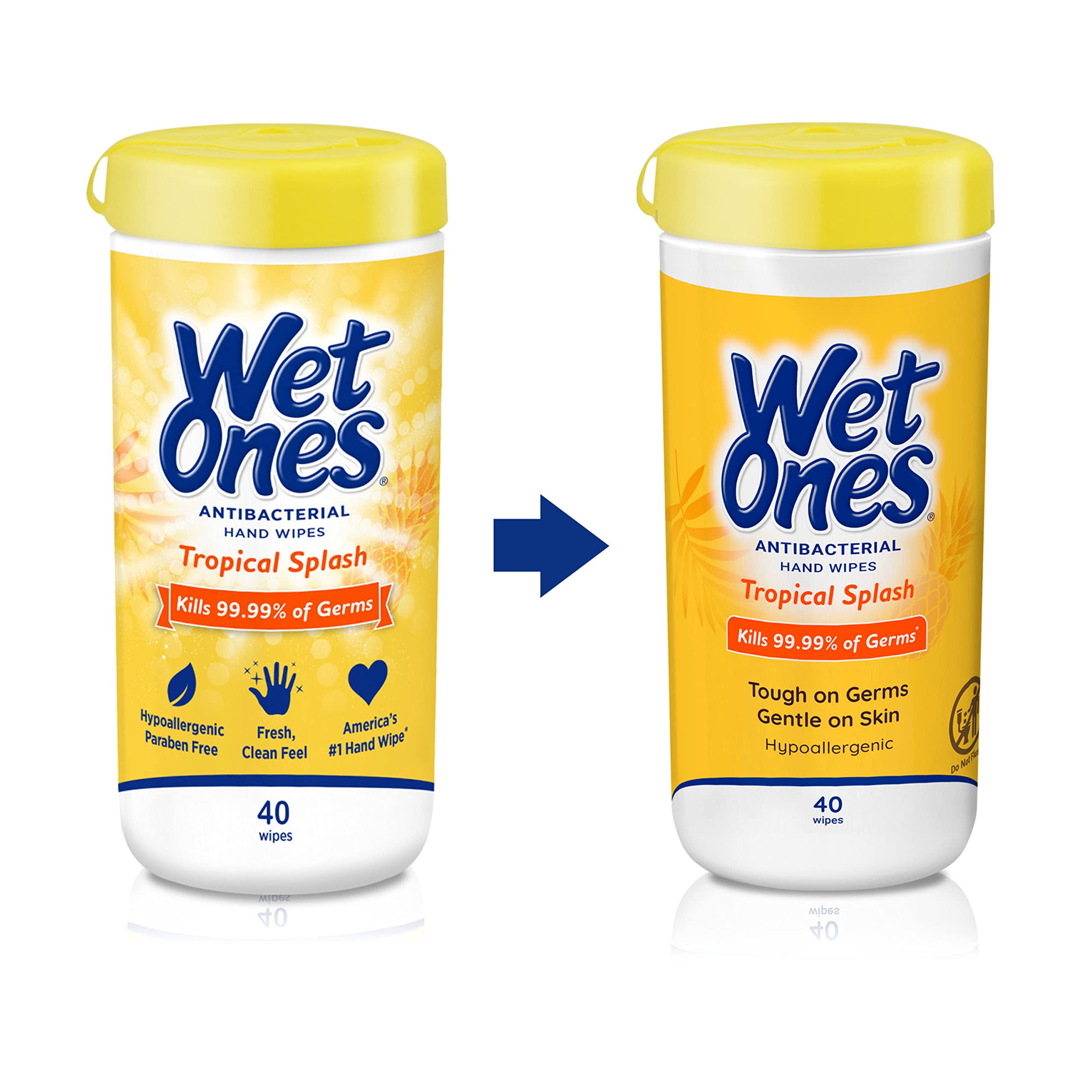 Wet Ones Antibacterial Hand Wipes Tropical Splash

