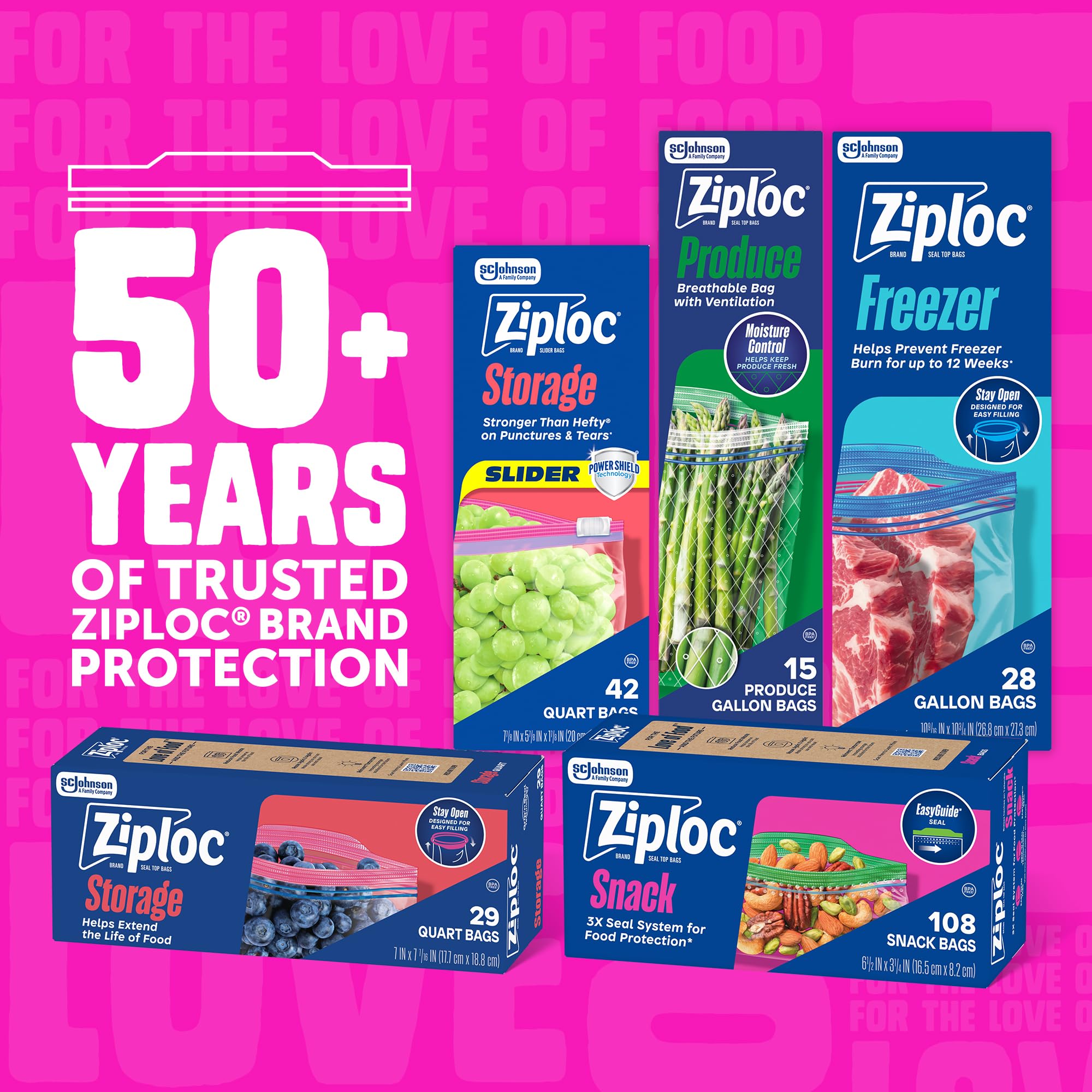 Ziploc Easy Open Food Storage Bags - BPA-Free


