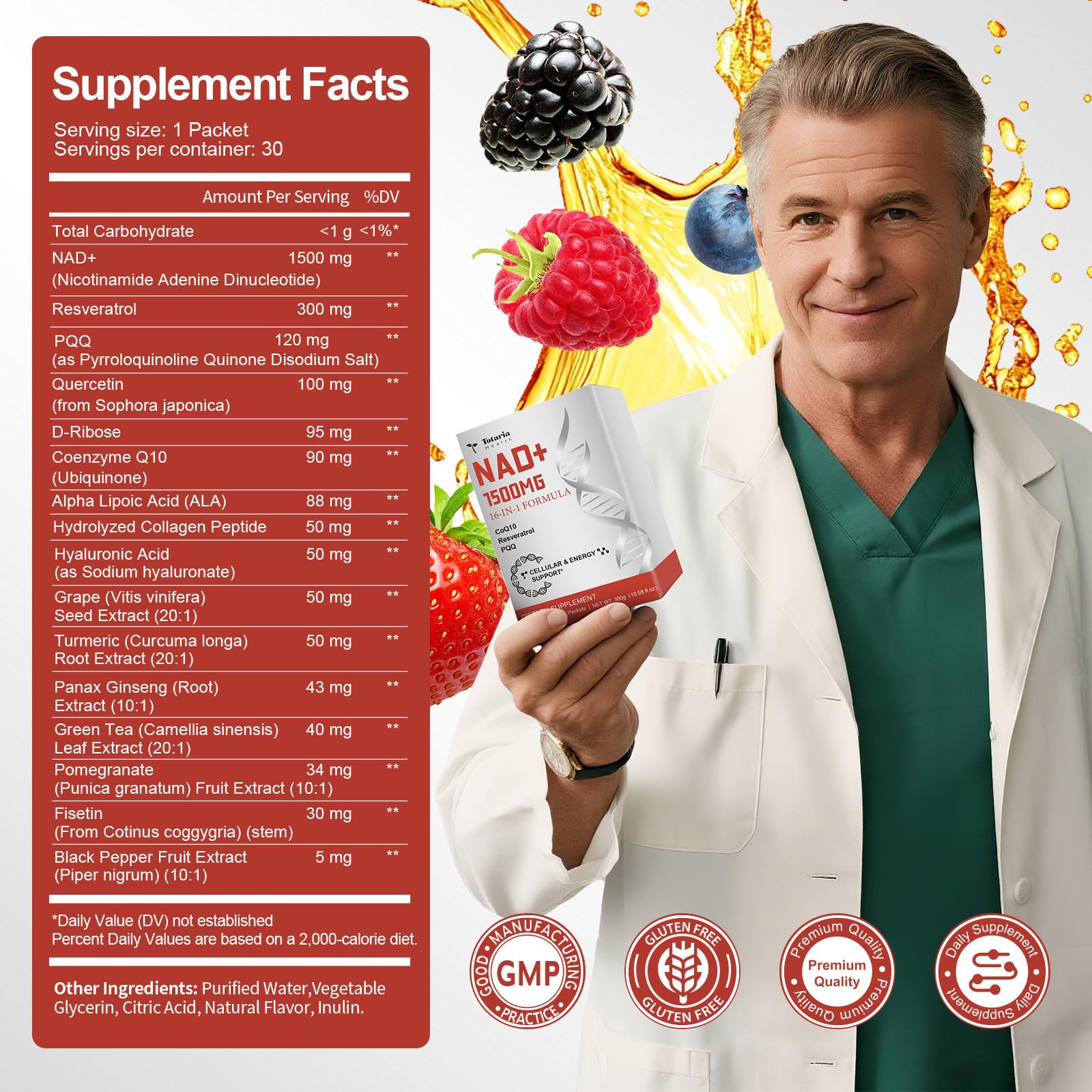 Totaria NAD+ Liquid Supplement with NMN

