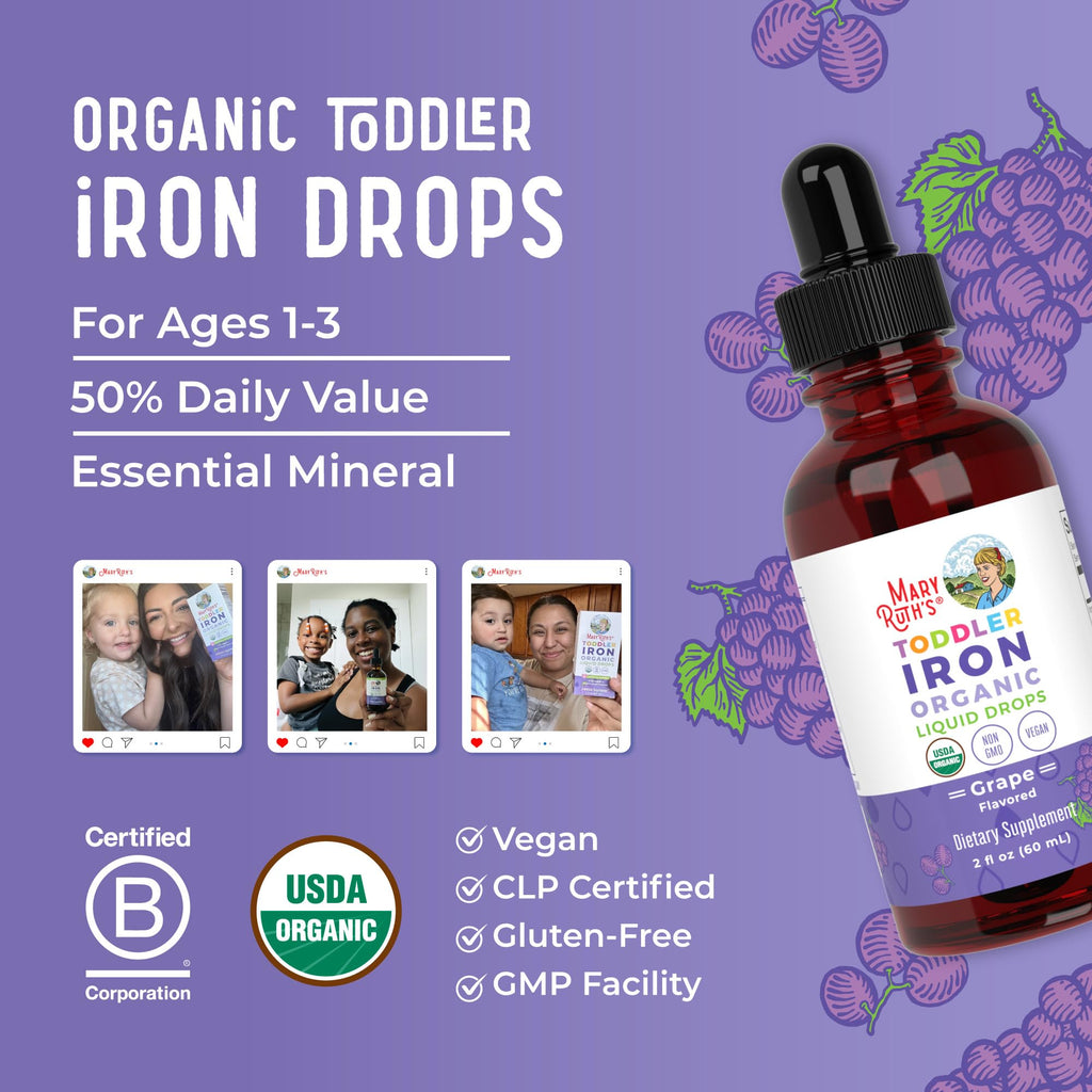 MaryRuth's Toddler Iron Supplement - Liquid Iron for Kids

