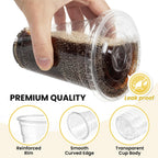 Clear Plastic Cups with Lids & Straws – Heavy Duty PET

