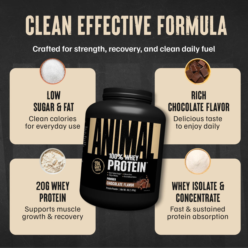 Animal 100% Whey Protein Powder - Muscle Support

