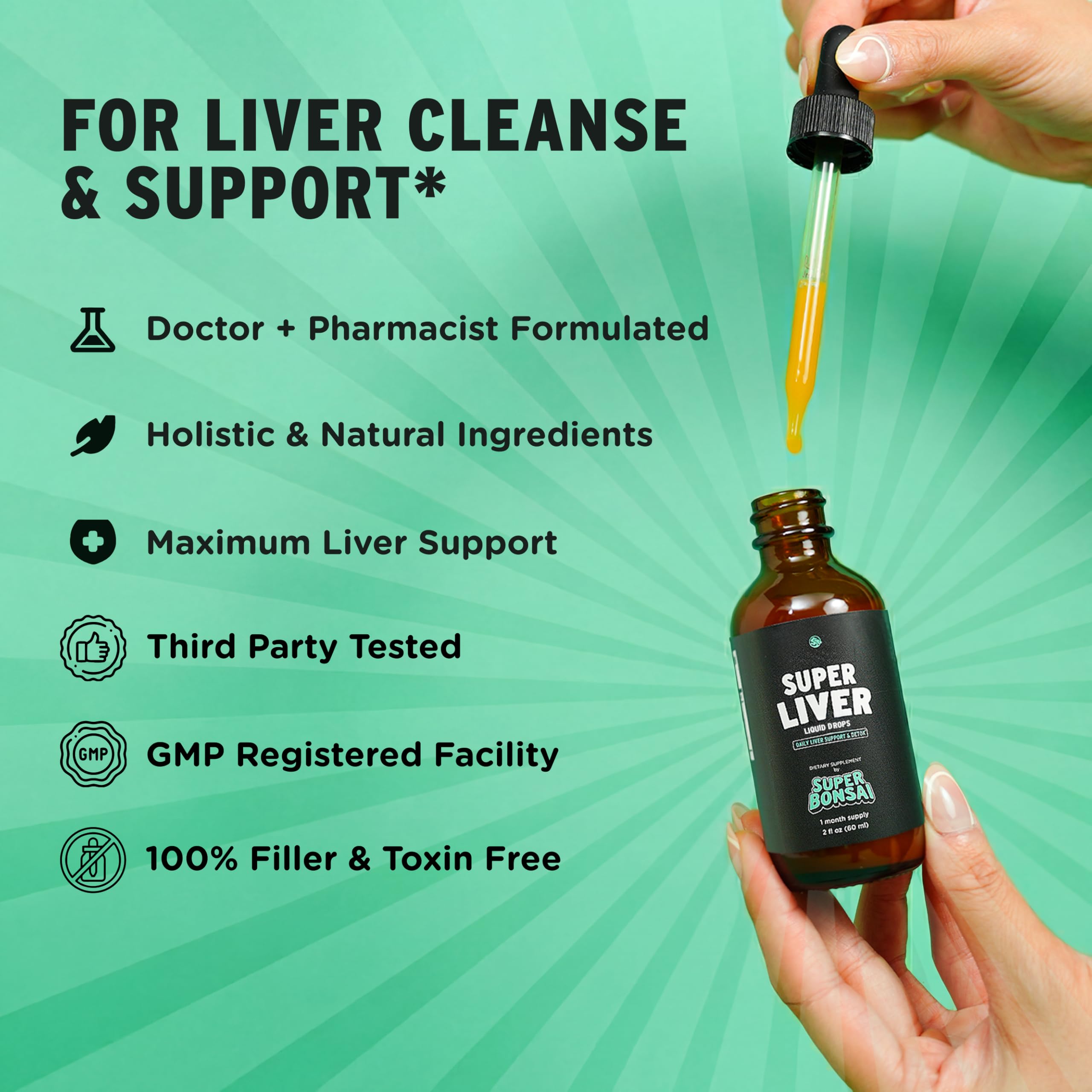 SuperBonsai Milk Thistle Drops - Doctor-Formulated, Vegan

