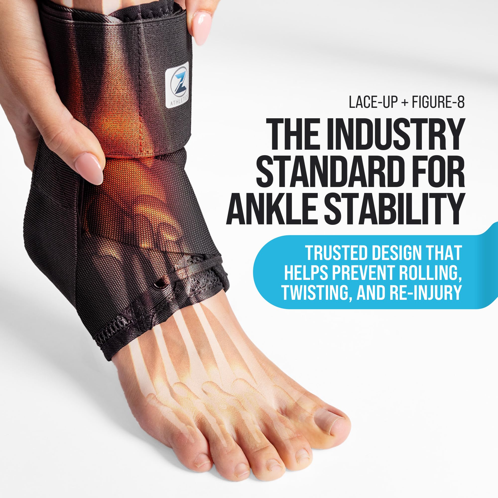 Ankle Brace Lace-Up Adjustable Support for Sprains

