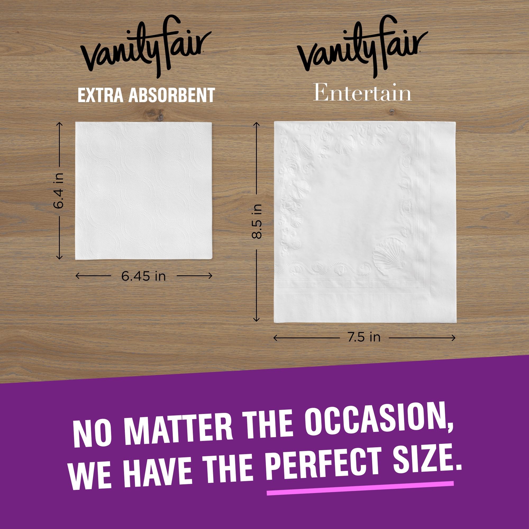Vanity Fair Extra Absorbent Paper Napkins - Soft & Strong

