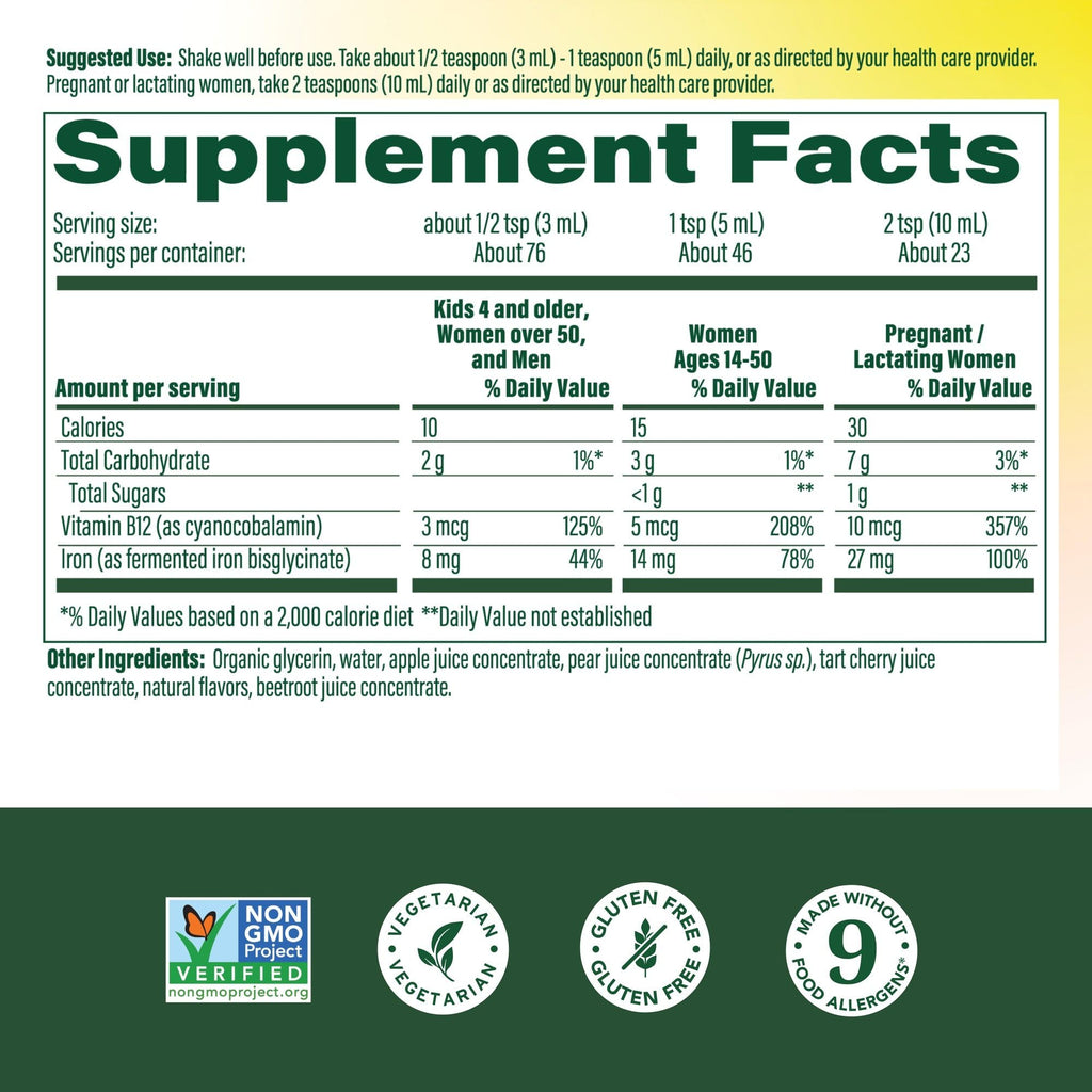Blood Builder Liquid Iron Supplement by MegaFood

