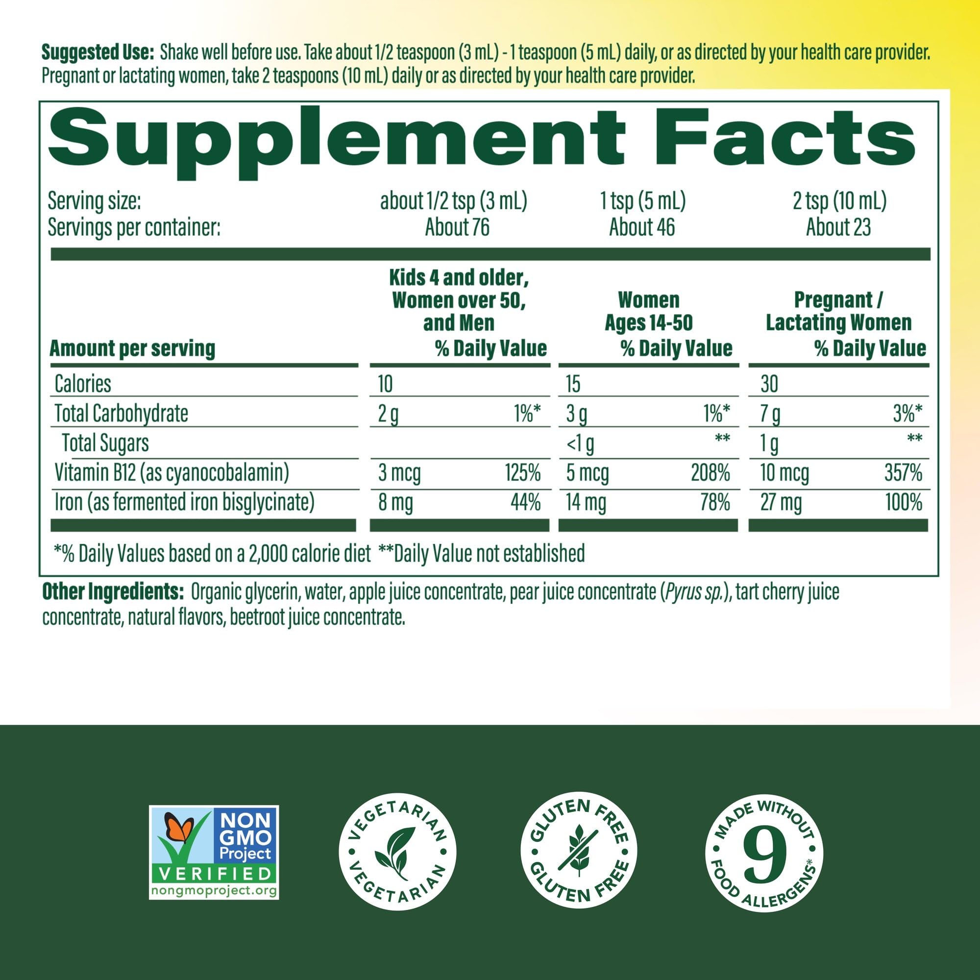 Blood Builder Liquid Iron Supplement by MegaFood

