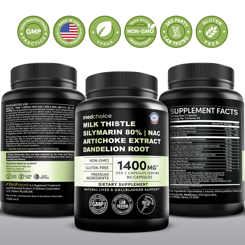 Milk Thistle Liver Support with NAC – Vegan Capsules

