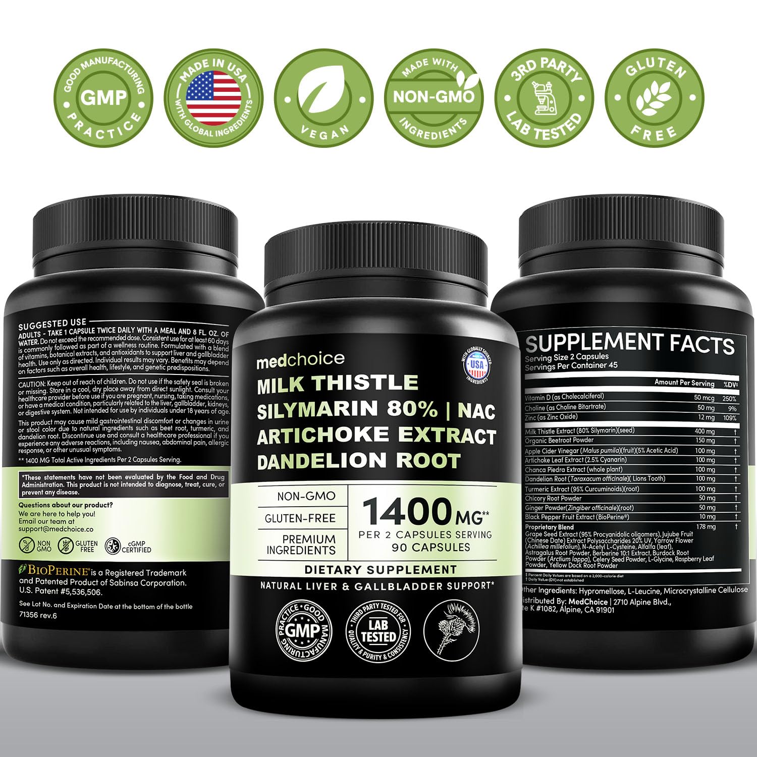 Milk Thistle Liver Support with NAC – Vegan Capsules


