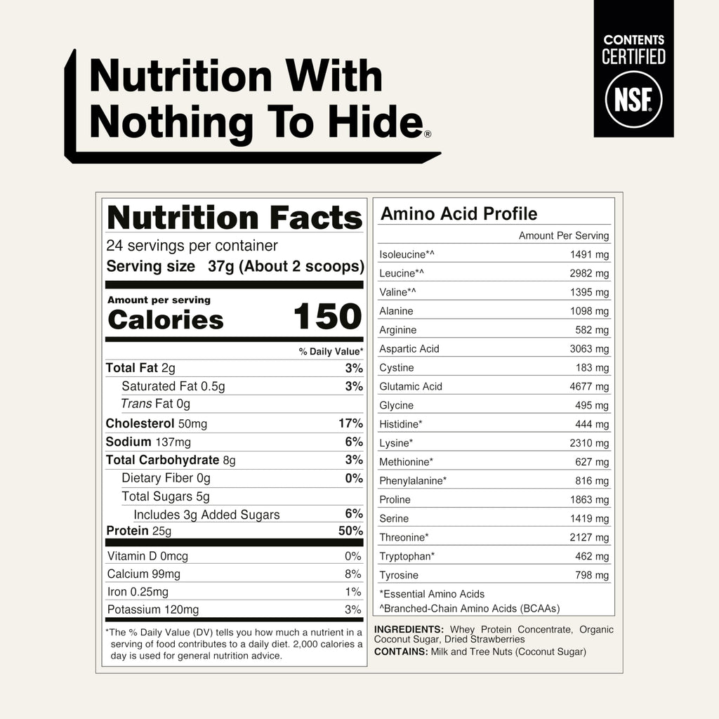 NAKED Whey Protein Powder - Grass-Fed, Non-GMO, Gluten-Free

