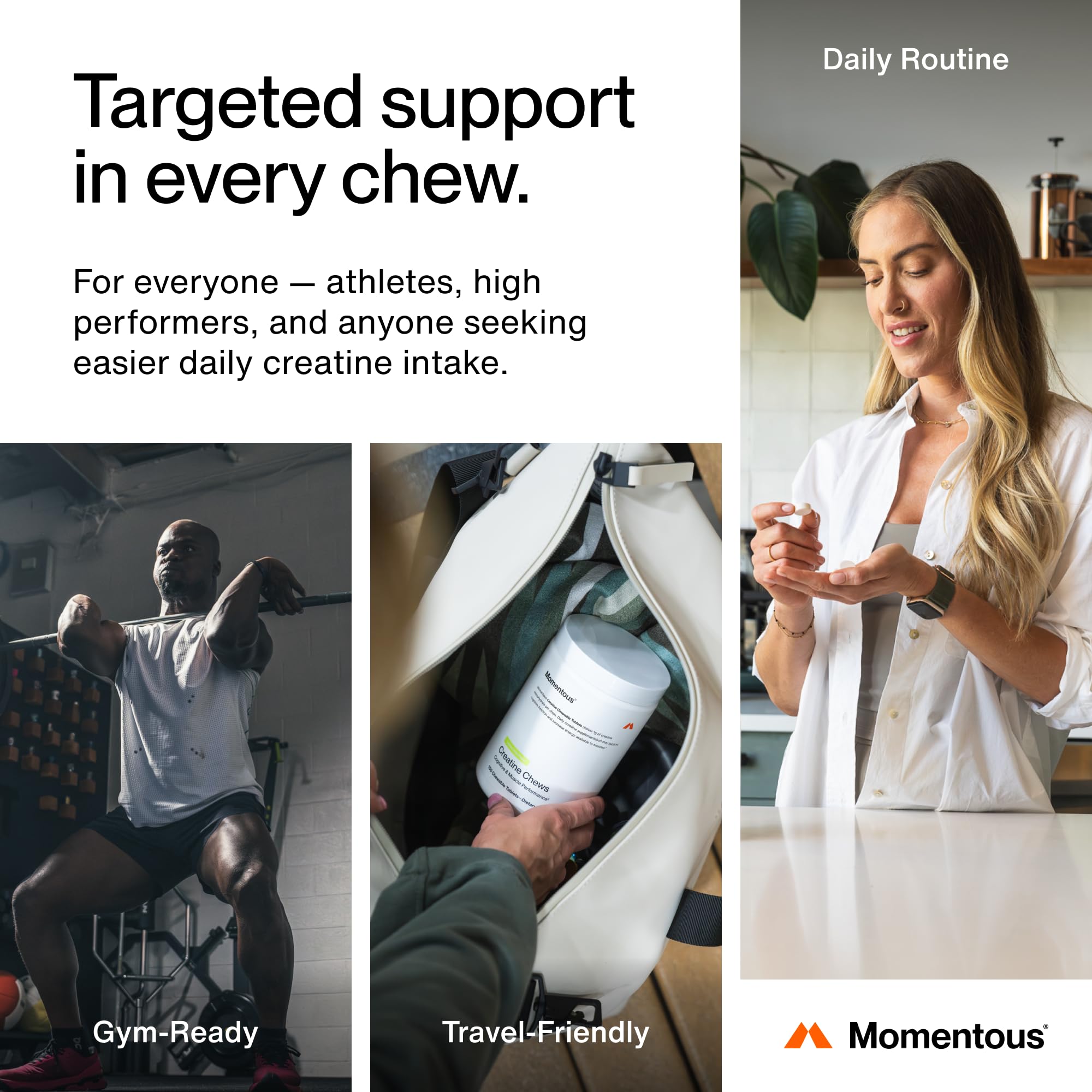 Momentous Creatine Chews - Creatine Monohydrate for Strength

