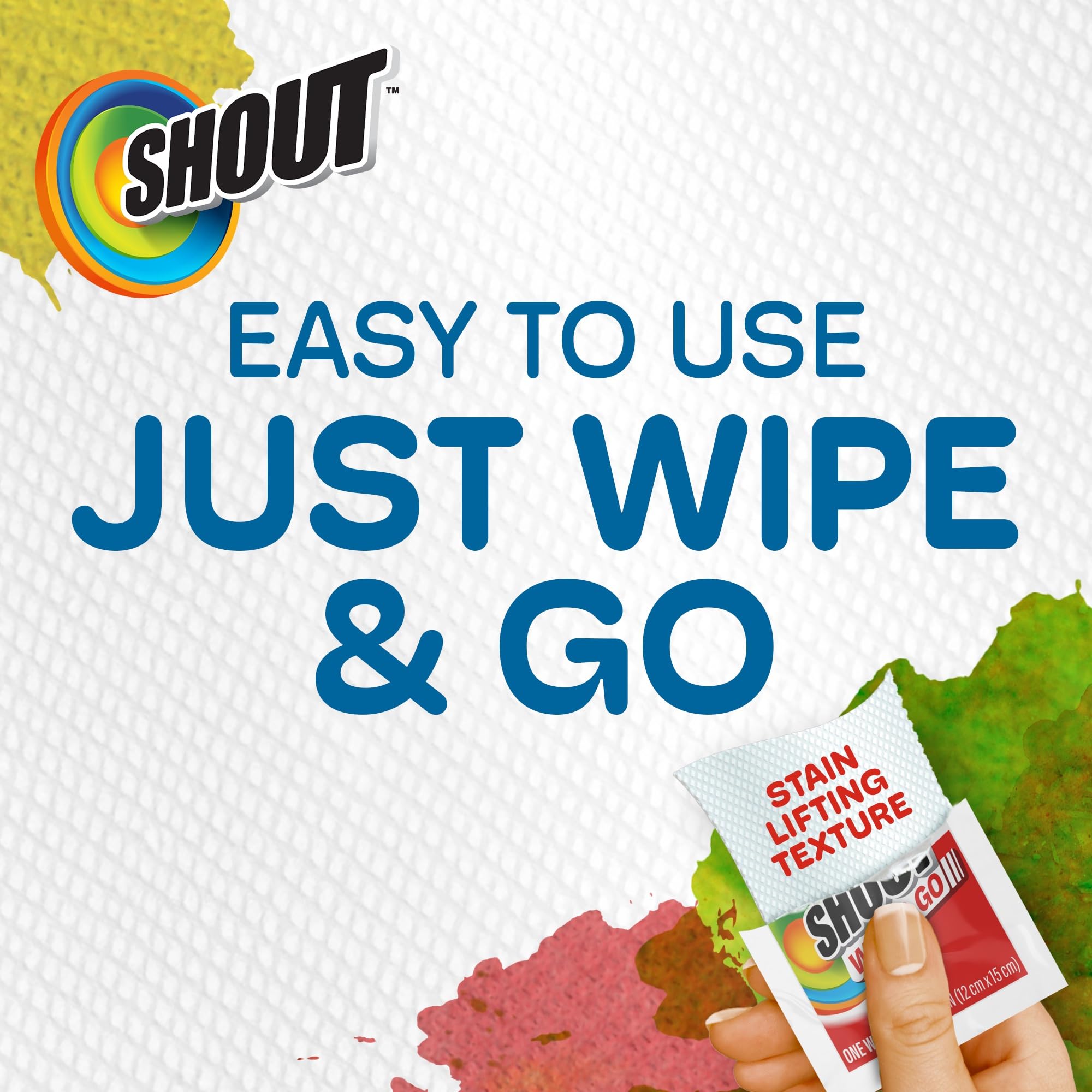 Shout Wipe & Go Stain Remover Wipes | No Wash

