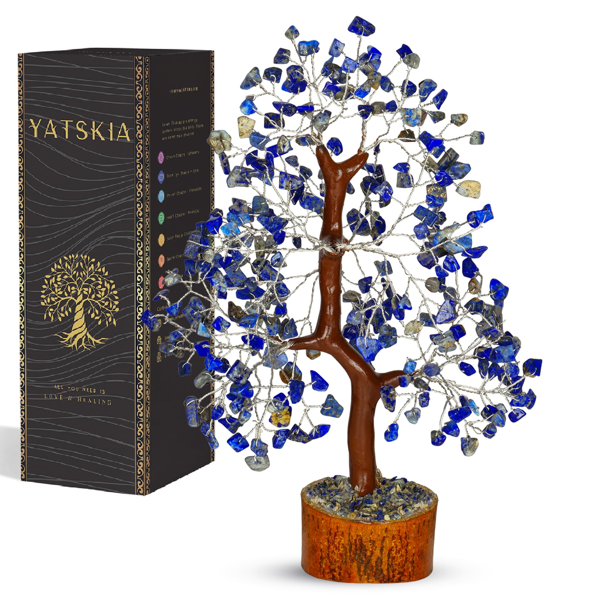 YATSKIA Crystal Tree Sculpture with Natural Crystals