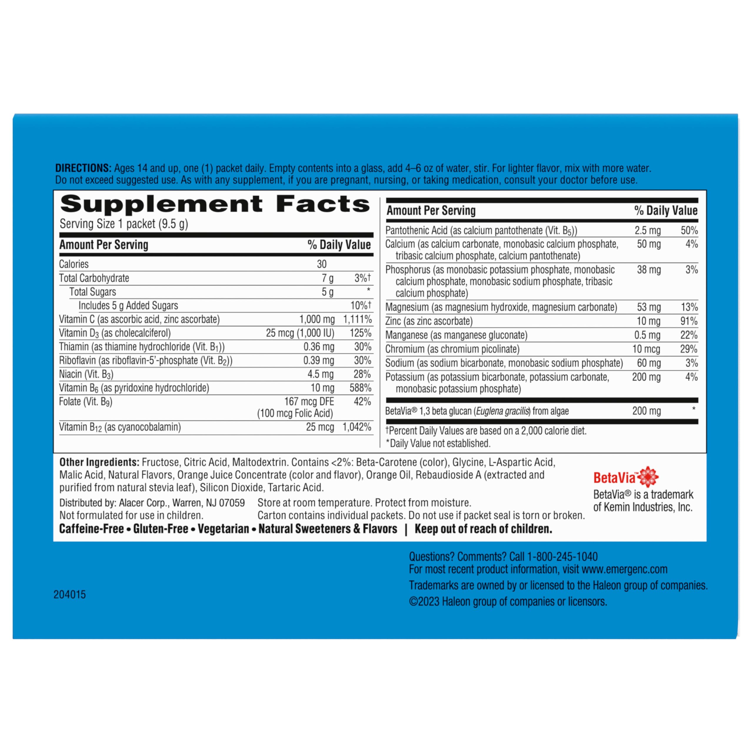 Emergen-C Immune+ Triple Action Immune Powder | BetaVia

