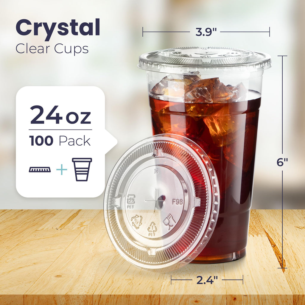 Clear Cups by Fit Meal Prep with Lids – BPA Free PET

