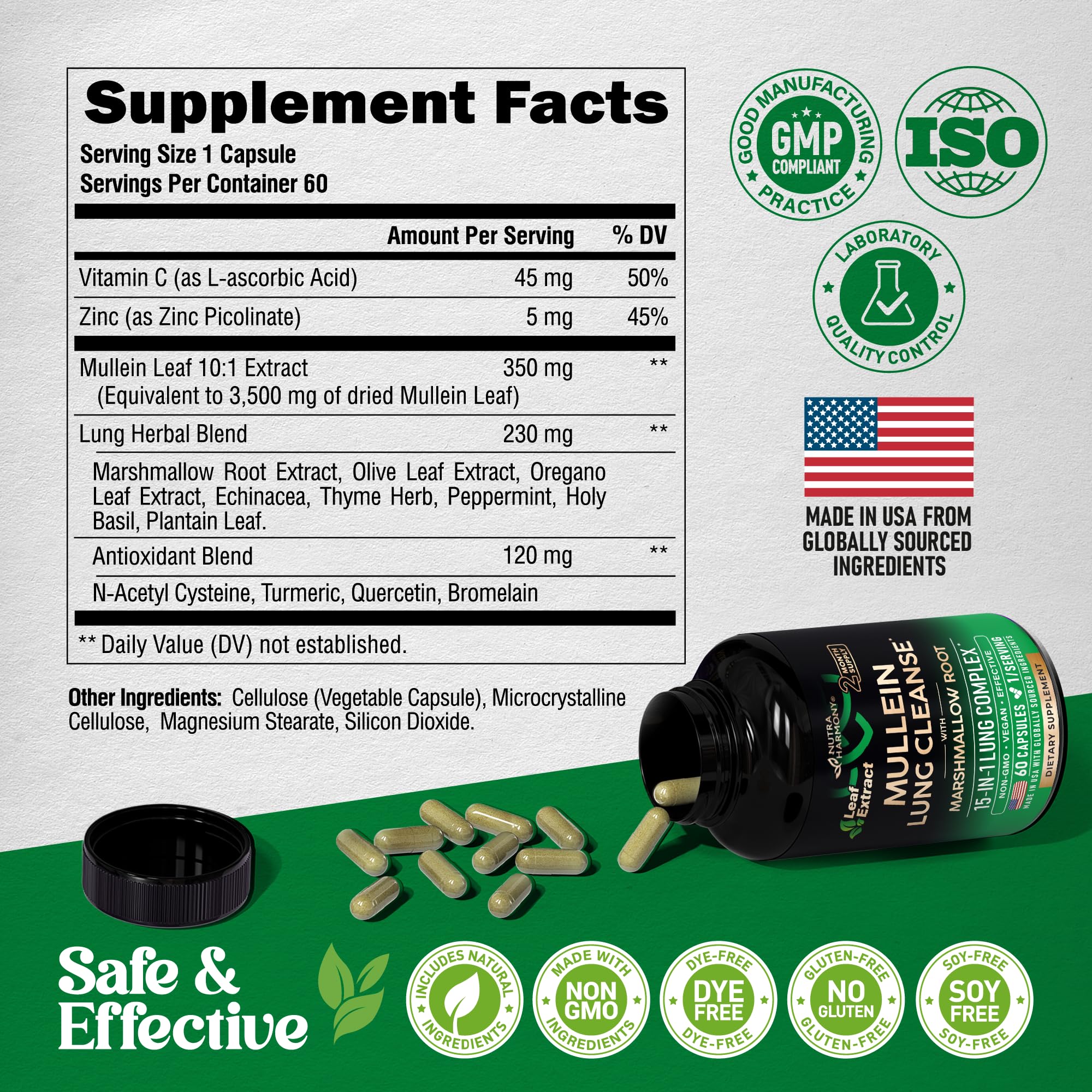 Mullein Lung Detox Lung Support Supplement

