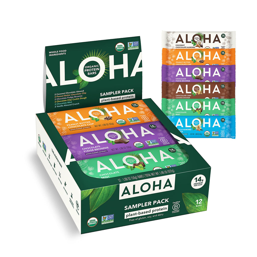 ALOHA Organic Plant Based Protein Bars