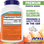 NOW Foods Selenium 200 mcg Capsules | L-Selenomethionine

