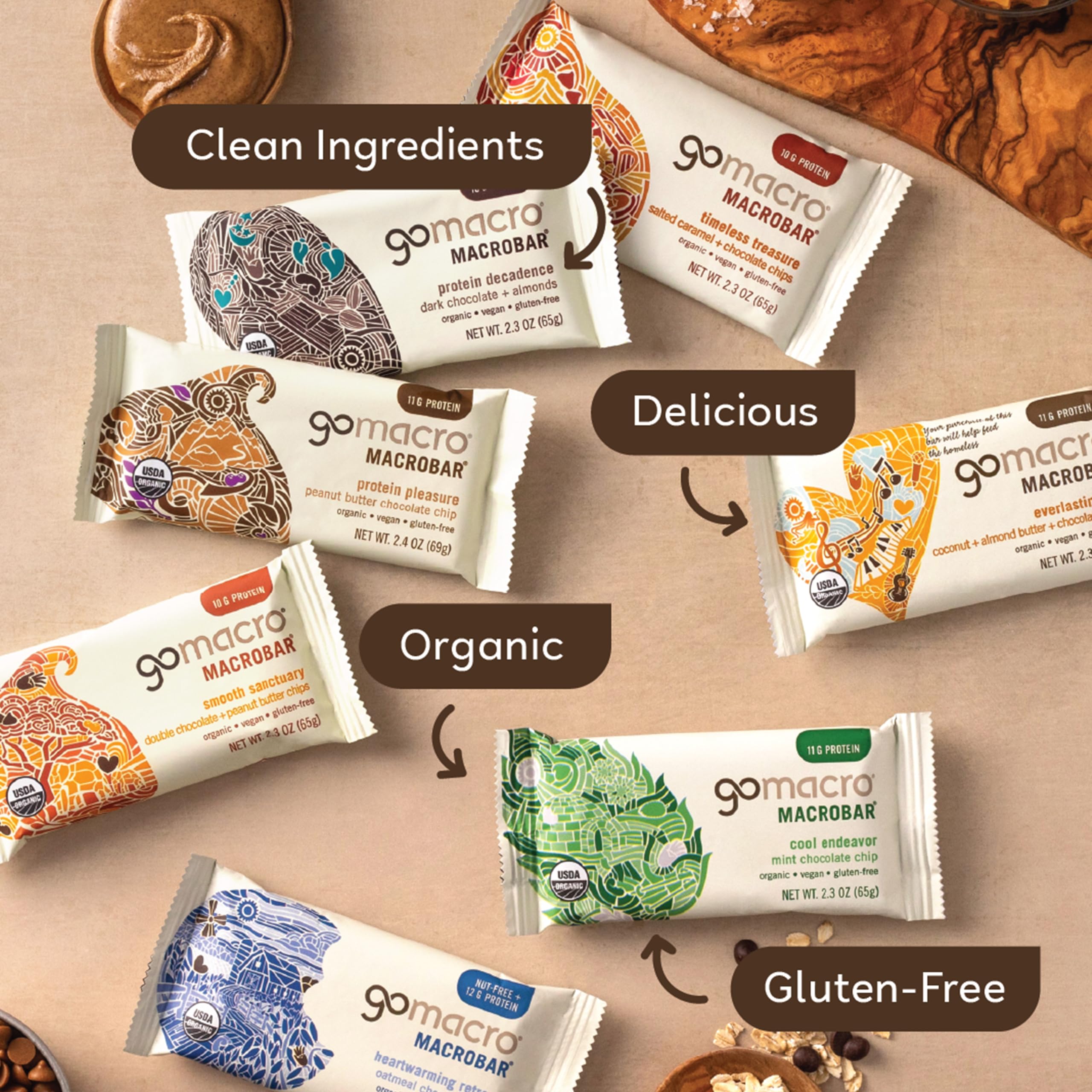 GoMacro MacroBar Organic Vegan Protein Bars | Plant Snack

