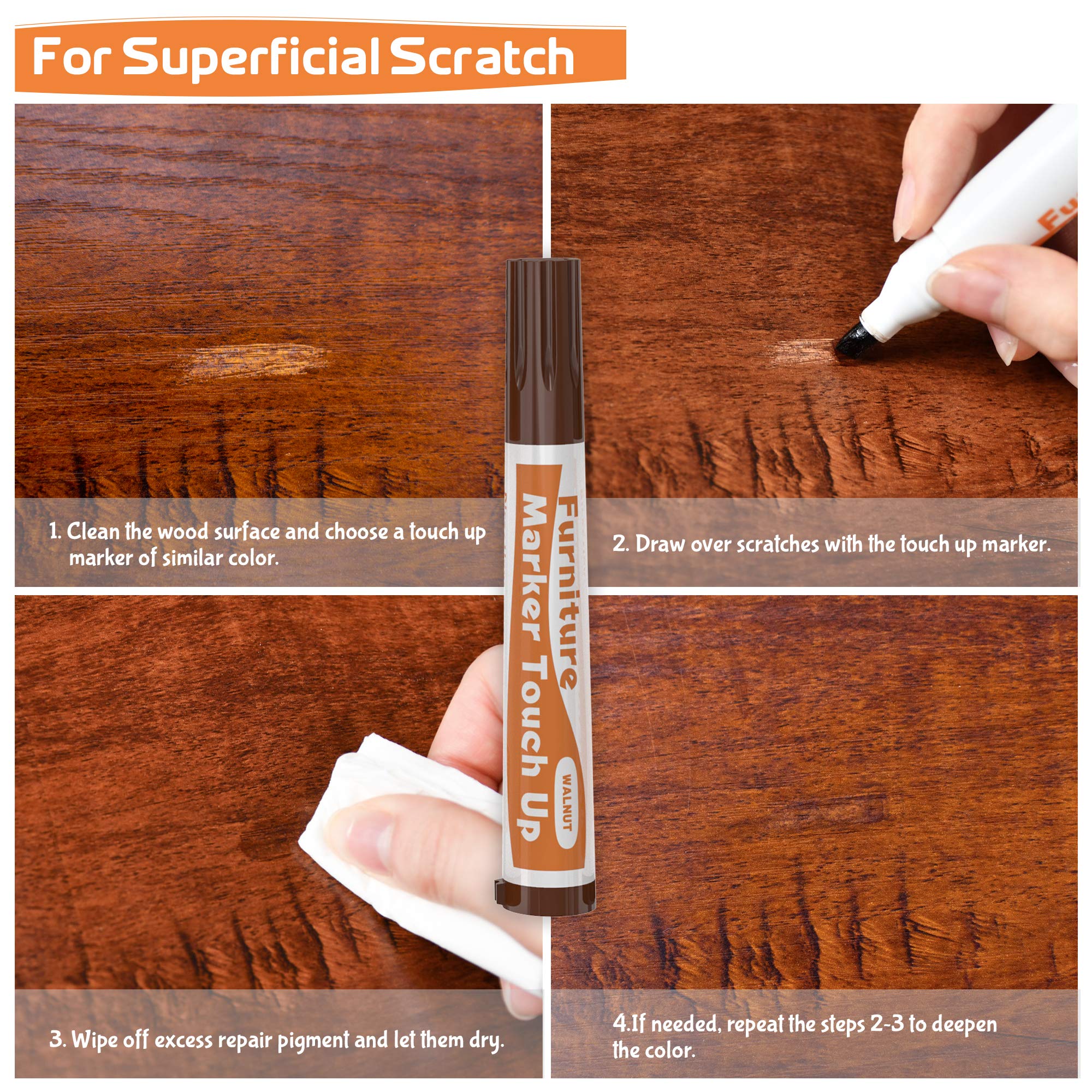 REALINN Wood Furniture Repair Kit - Restore Scratches

