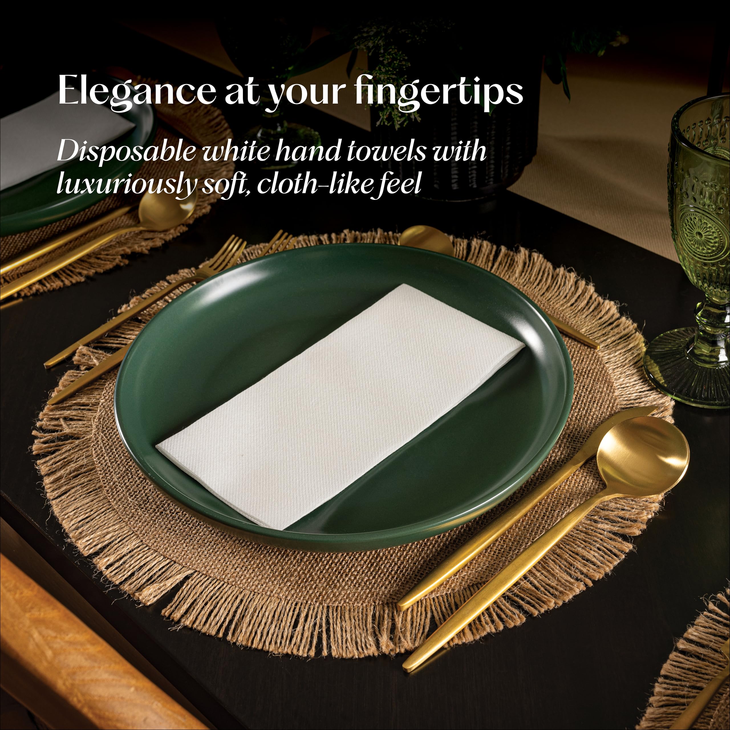 Servietto Linen-Feel Disposable Guest Towels

