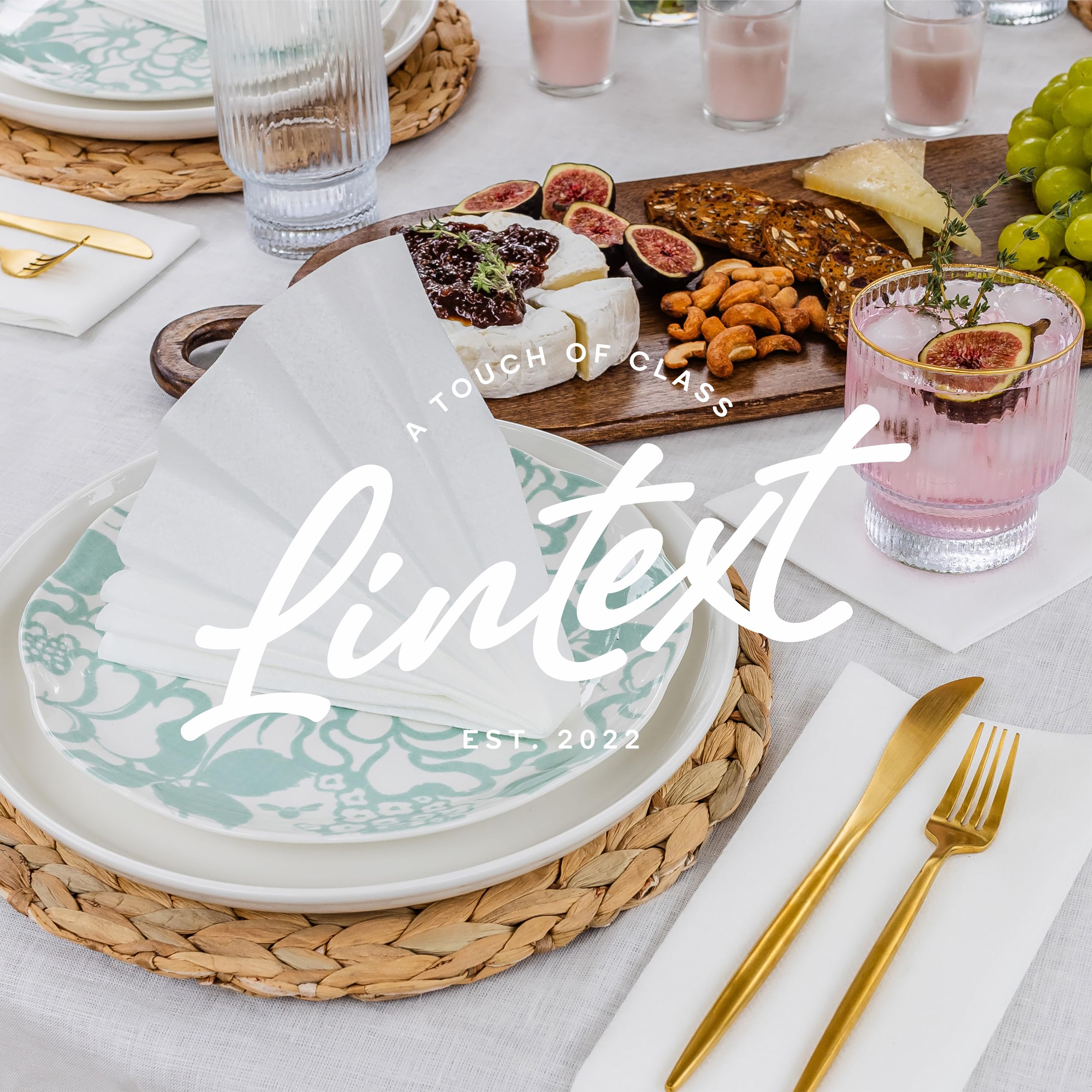 Lintext Linen-Feel Guest Towels | Cloth-Like Disposable

