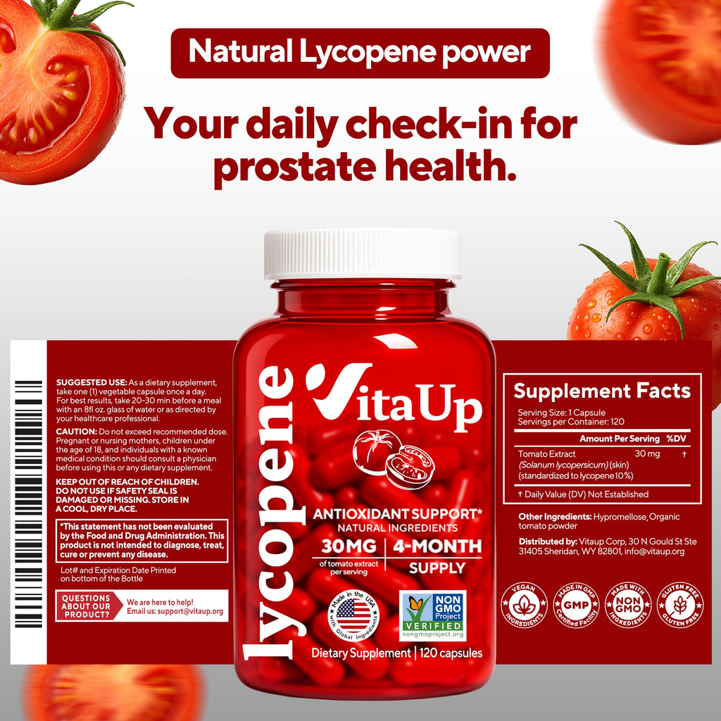VitaUp Lycopene for Men – Non-GMO Tomato Extract Capsule

