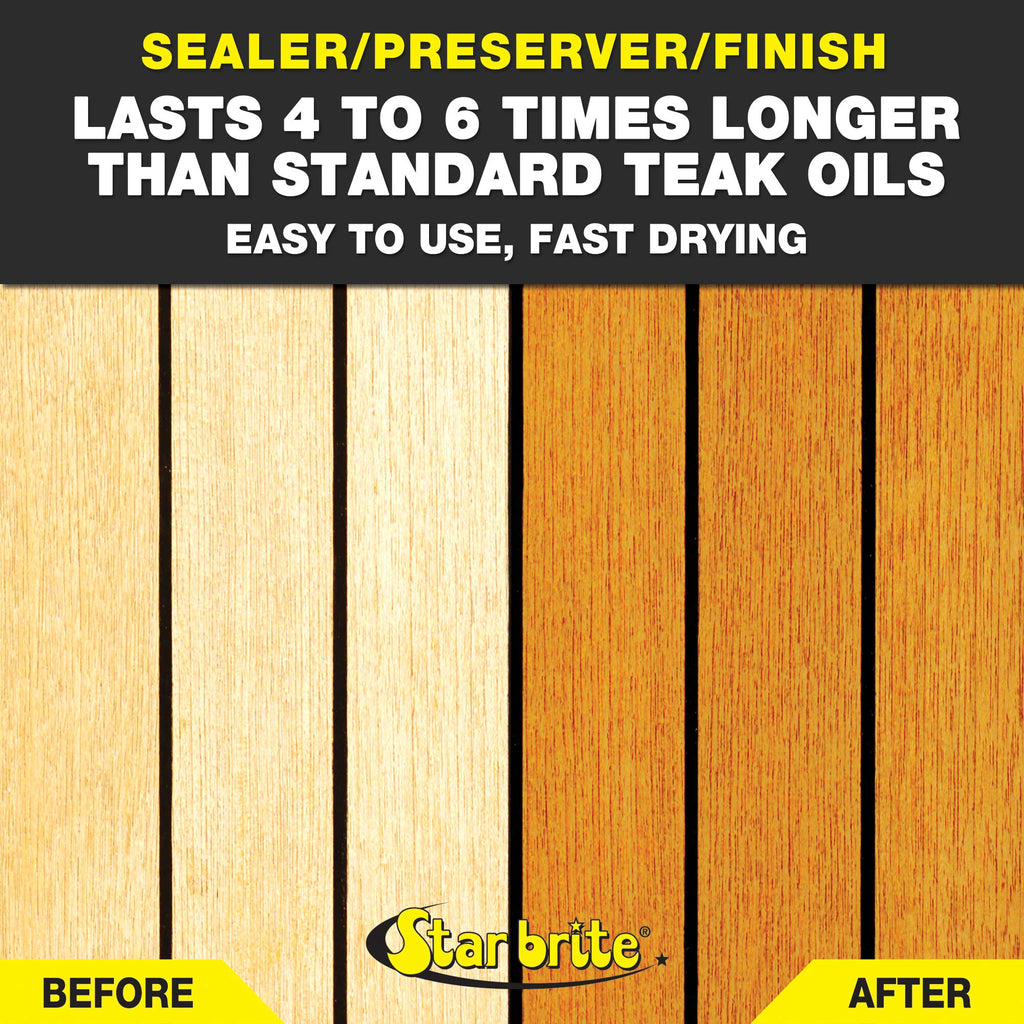 STAR BRITE Premium Golden Teak Oil for Outdoor Wood | Finish

