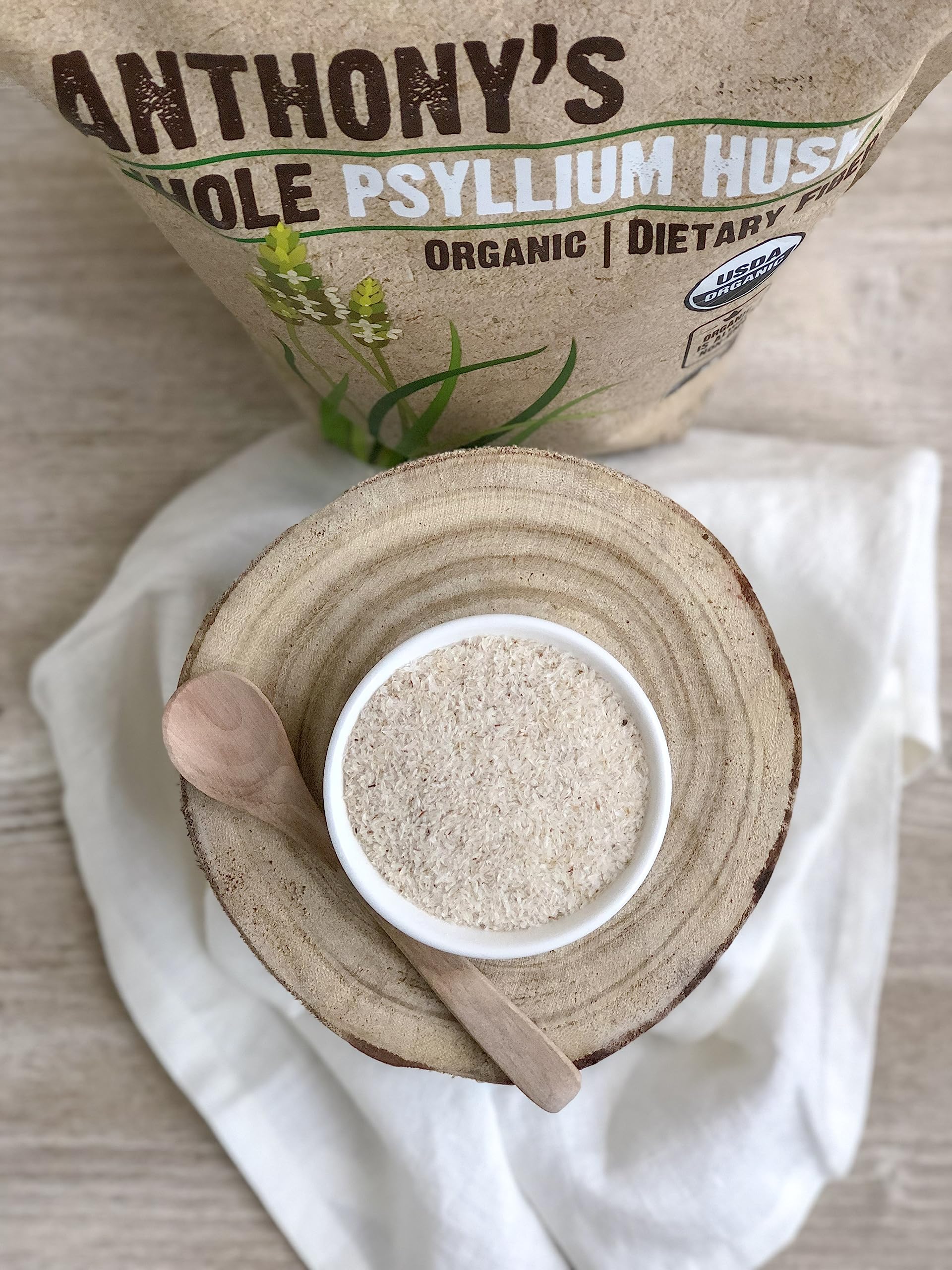 Anthony's Organic Psyllium Husks Dietary Fiber - Gluten Free

