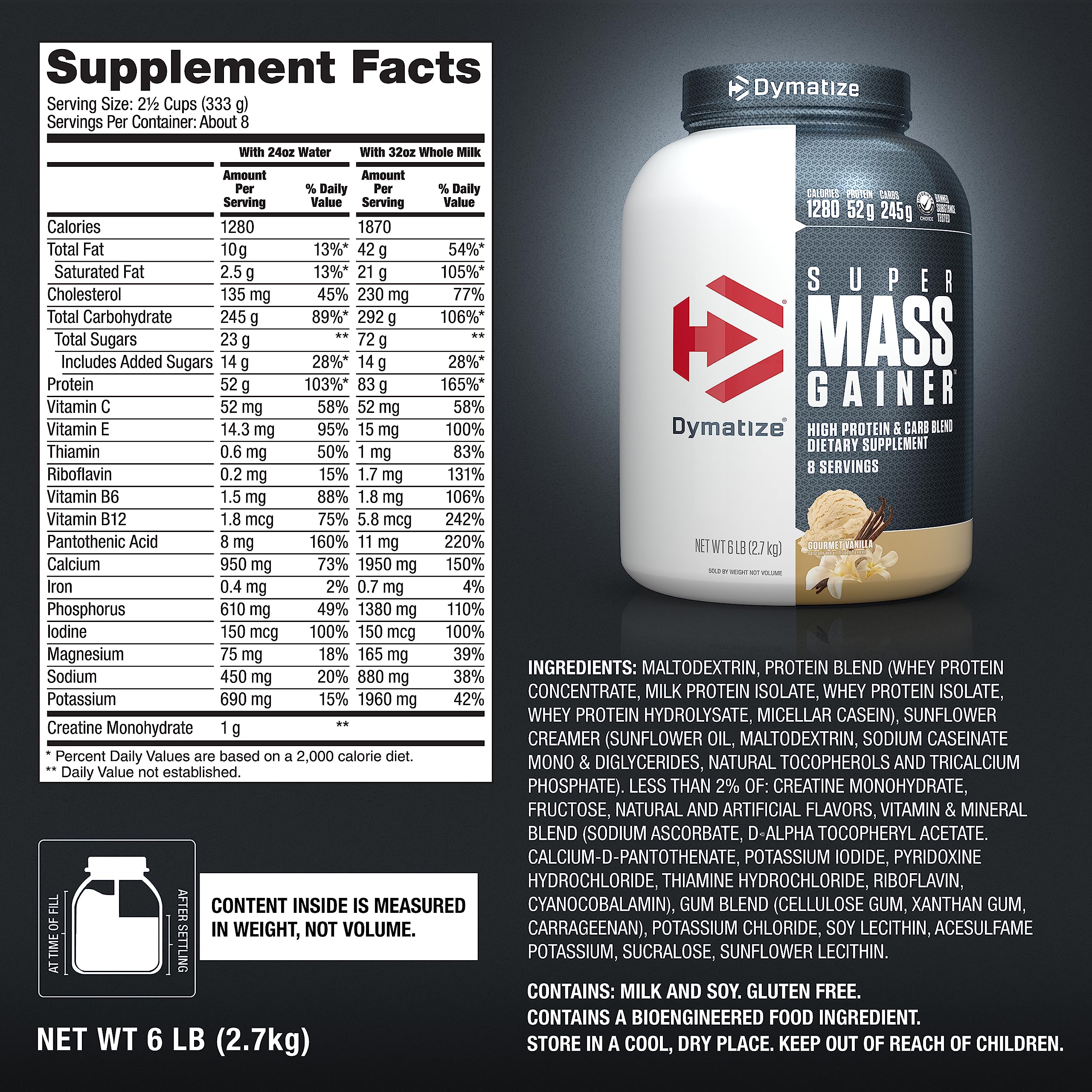 Dymatize Super Mass Gainer Protein Powder


