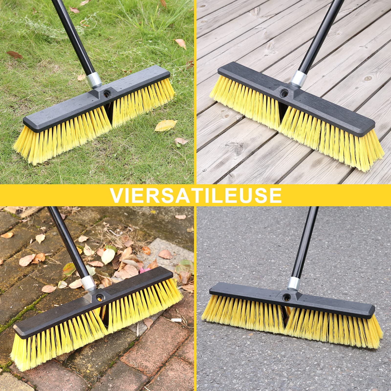 Push Broom KeFanta Heavy Duty Long Handle

