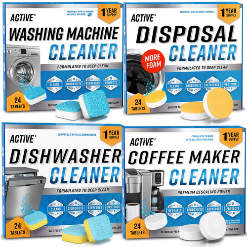 ACTIVE Washing Machine & Dishwasher Cleaning Tablets Bundle