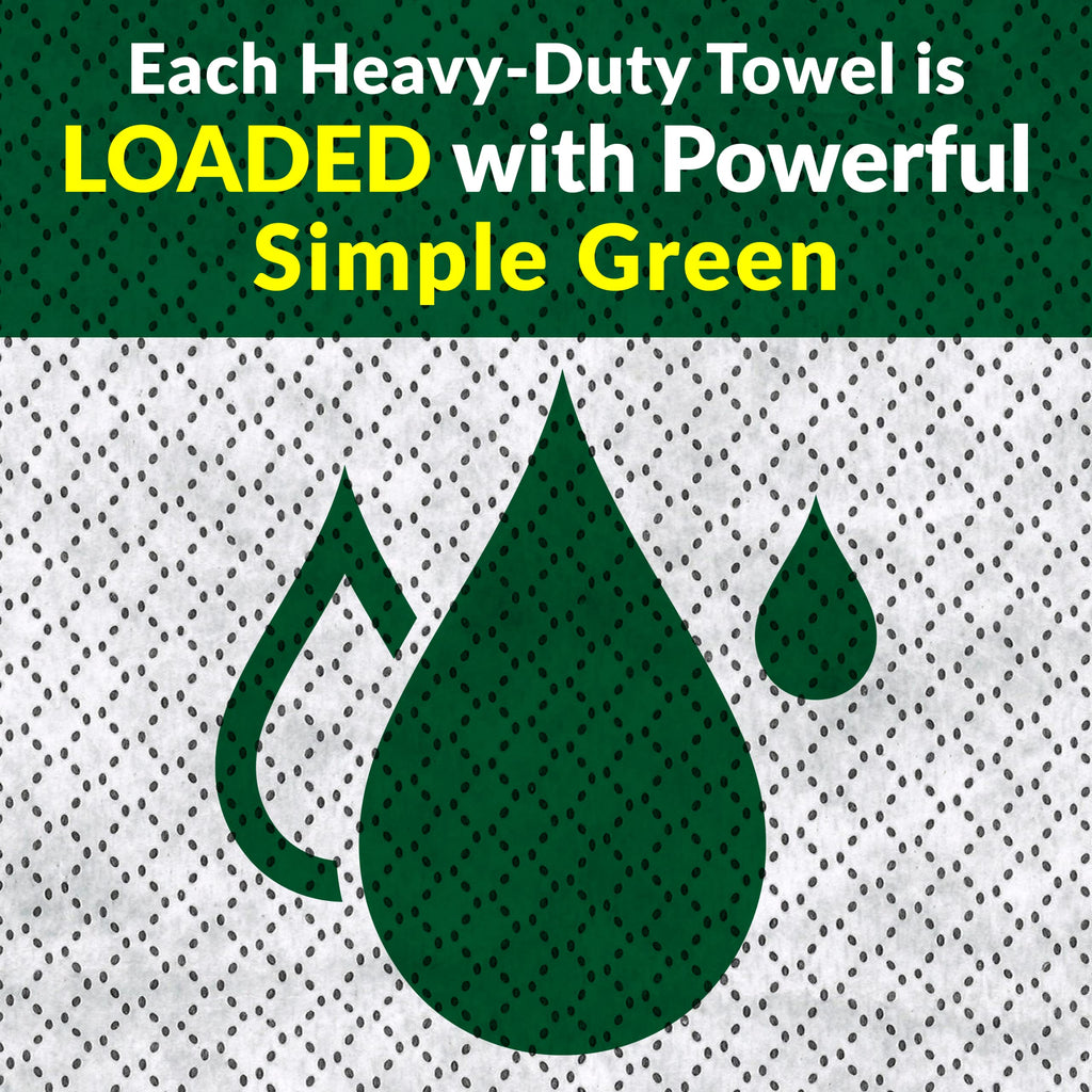 Simple Green Heavy-Duty Cleaning Towels | All-Purpose Wipes

