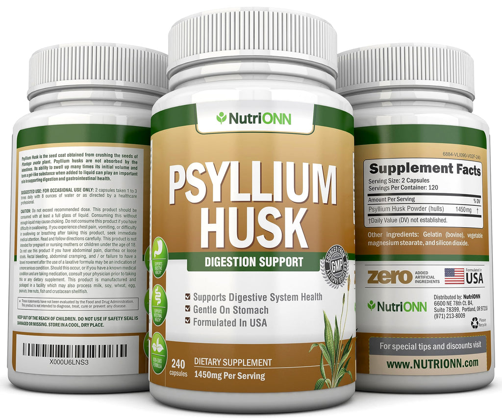 NutriONN Psyllium Husk Capsule - Premium Fiber

