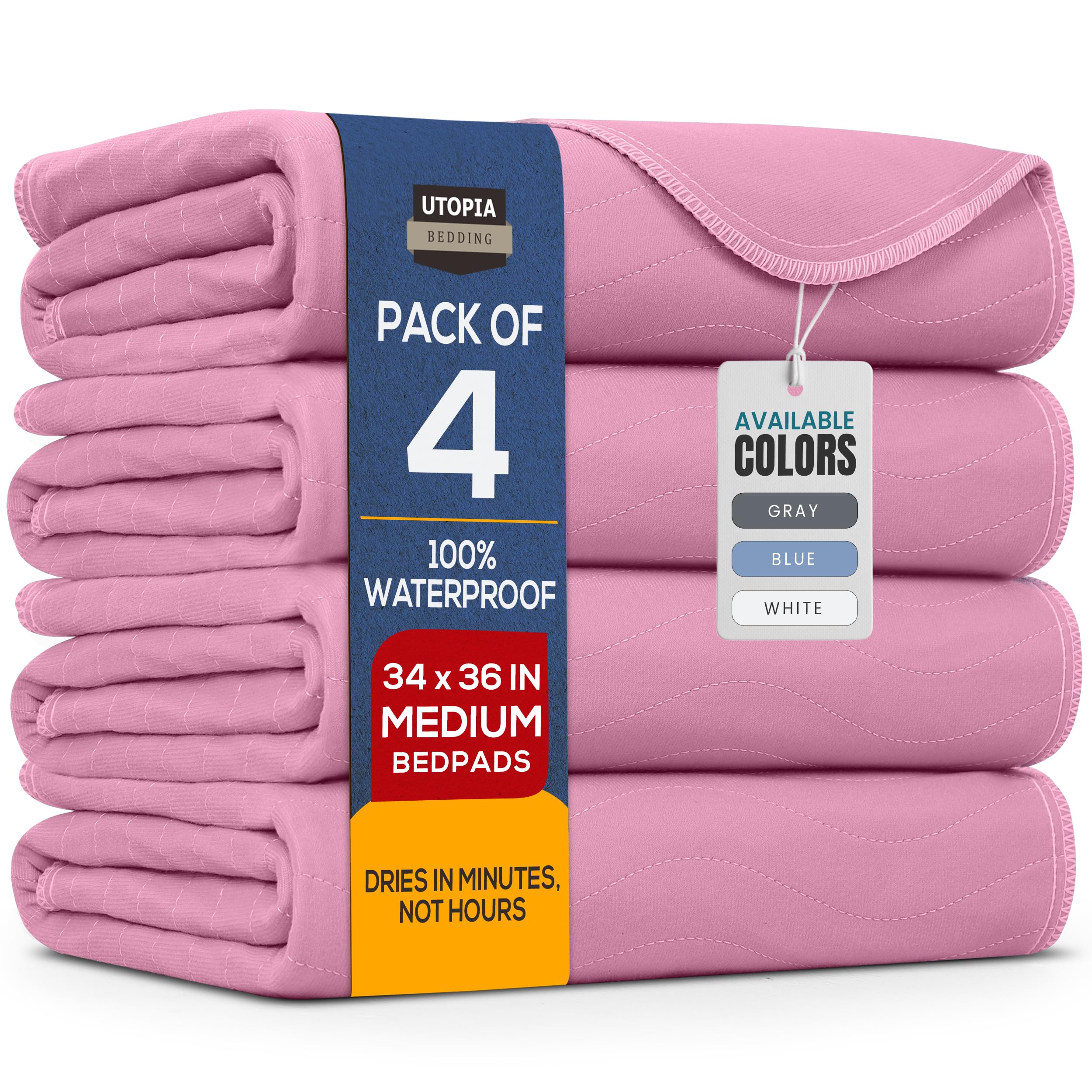 Utopia Bedding Washable Underpads - Reusable Waterproof Bed Pads