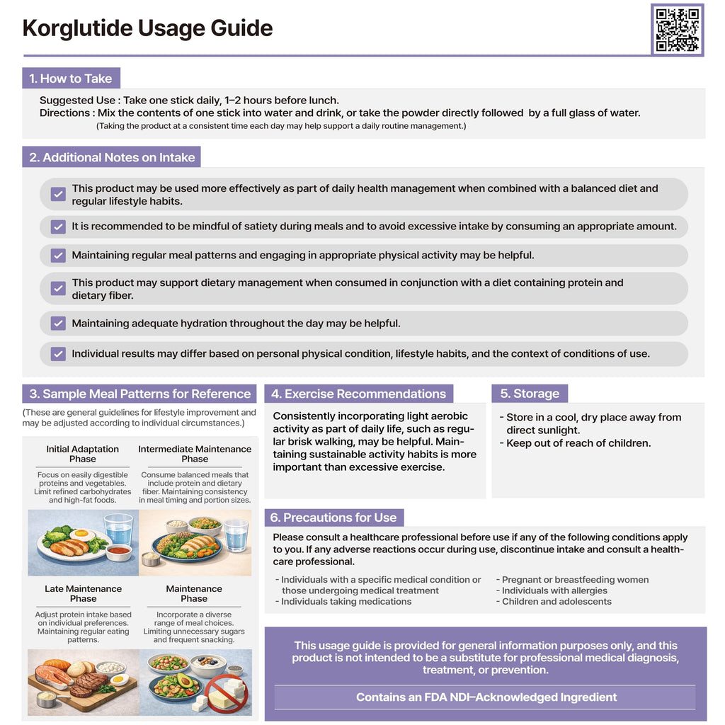 Korglutide Daily Wellness Peptide Powder | Appetite Support

