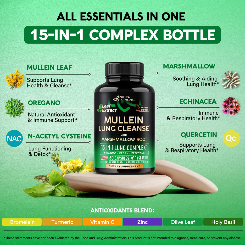 Mullein Lung Detox Lung Support Supplement

