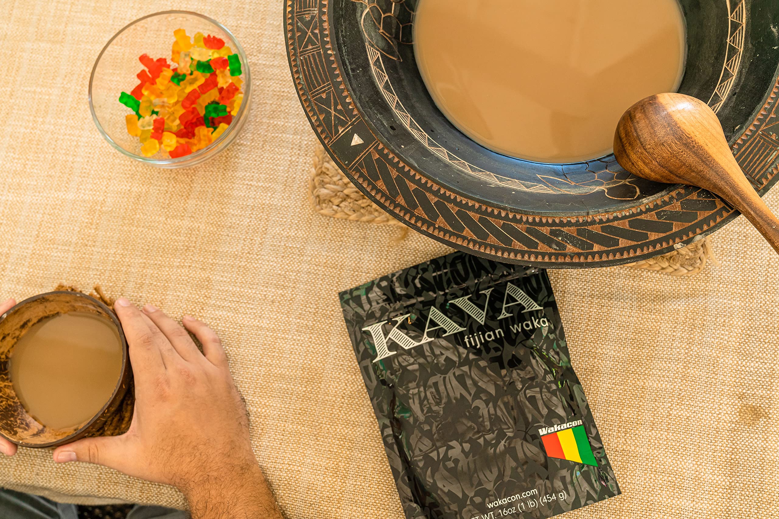 Wakacon Kava Root Powder Noble Piper Methysticum

