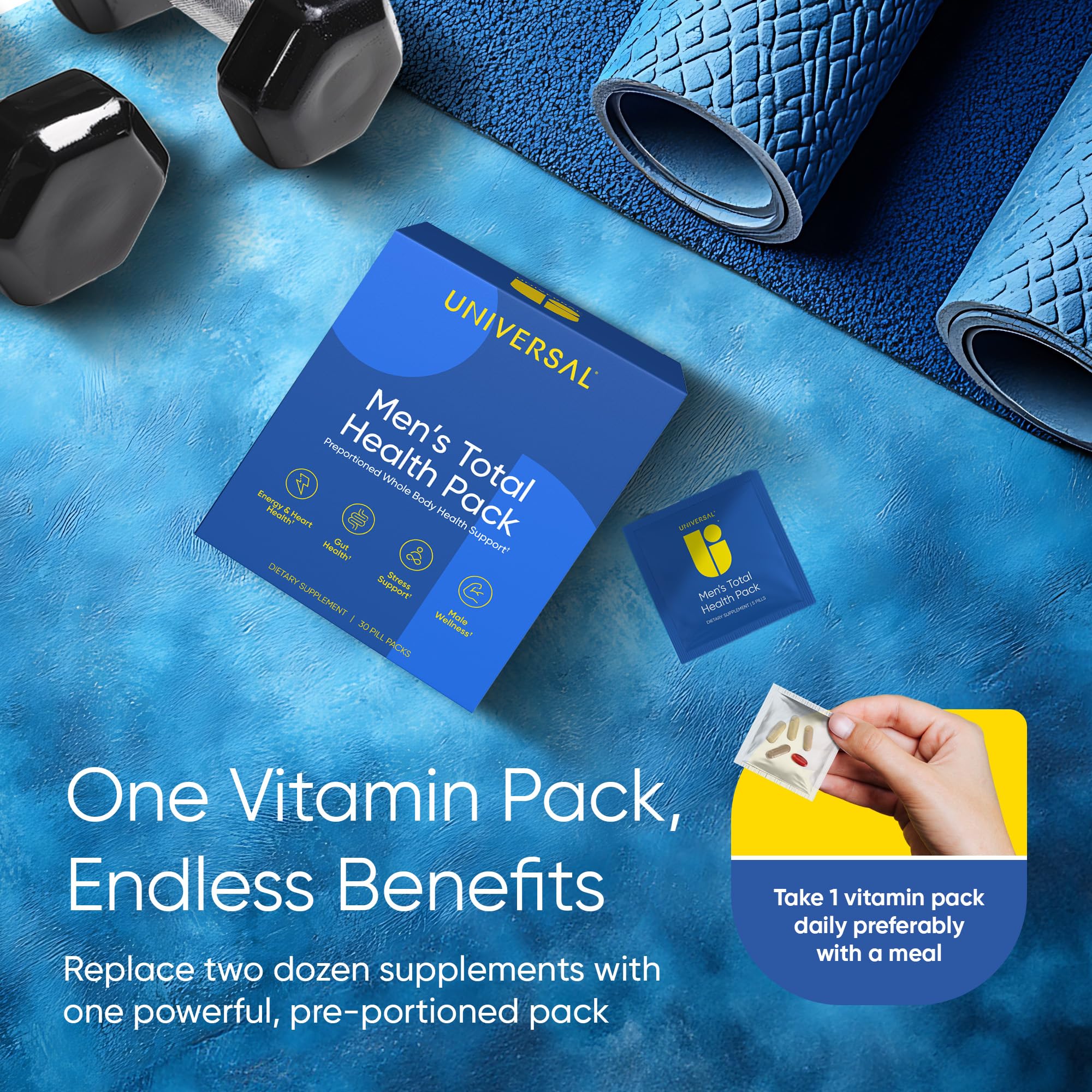 Universal U Total Health Multivitamin with Omega-3 Krill Oil

