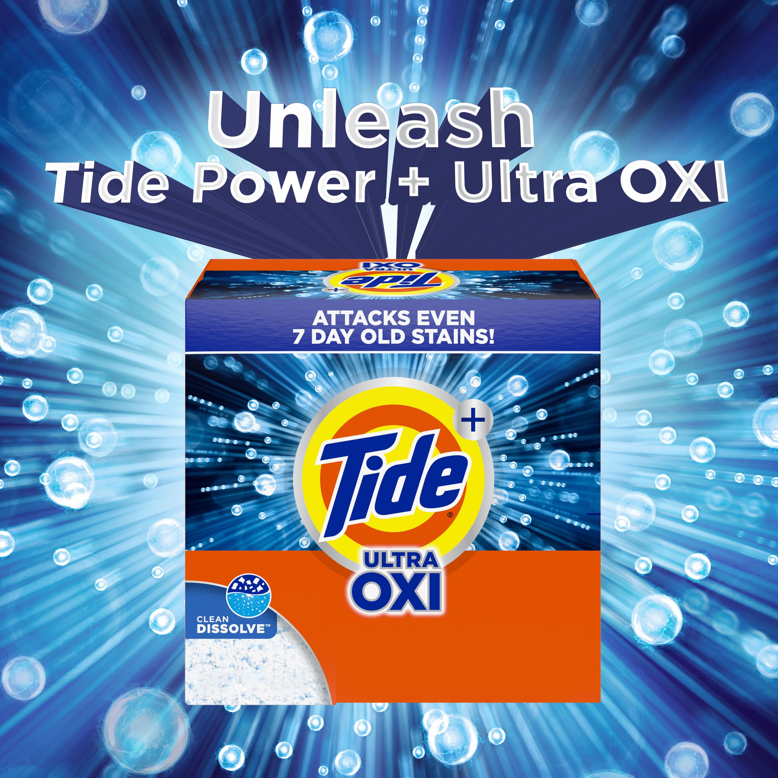 Tide Ultra OXI Powder Laundry Detergent Deep Clean for Colors

