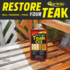 STAR BRITE Premium Golden Teak Oil for Outdoor Wood | Finish


