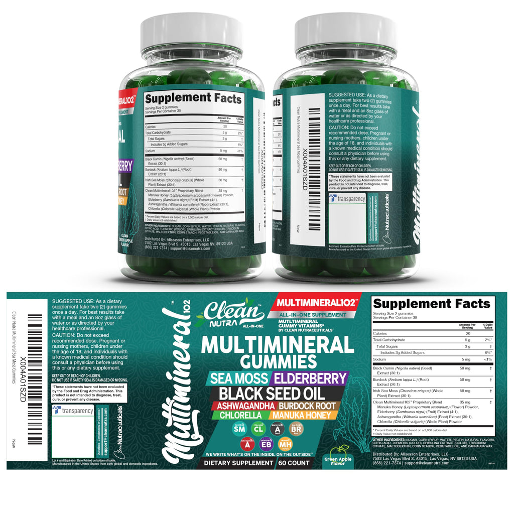 Sea Moss Gummies Multimineral Gummy Vitamins


