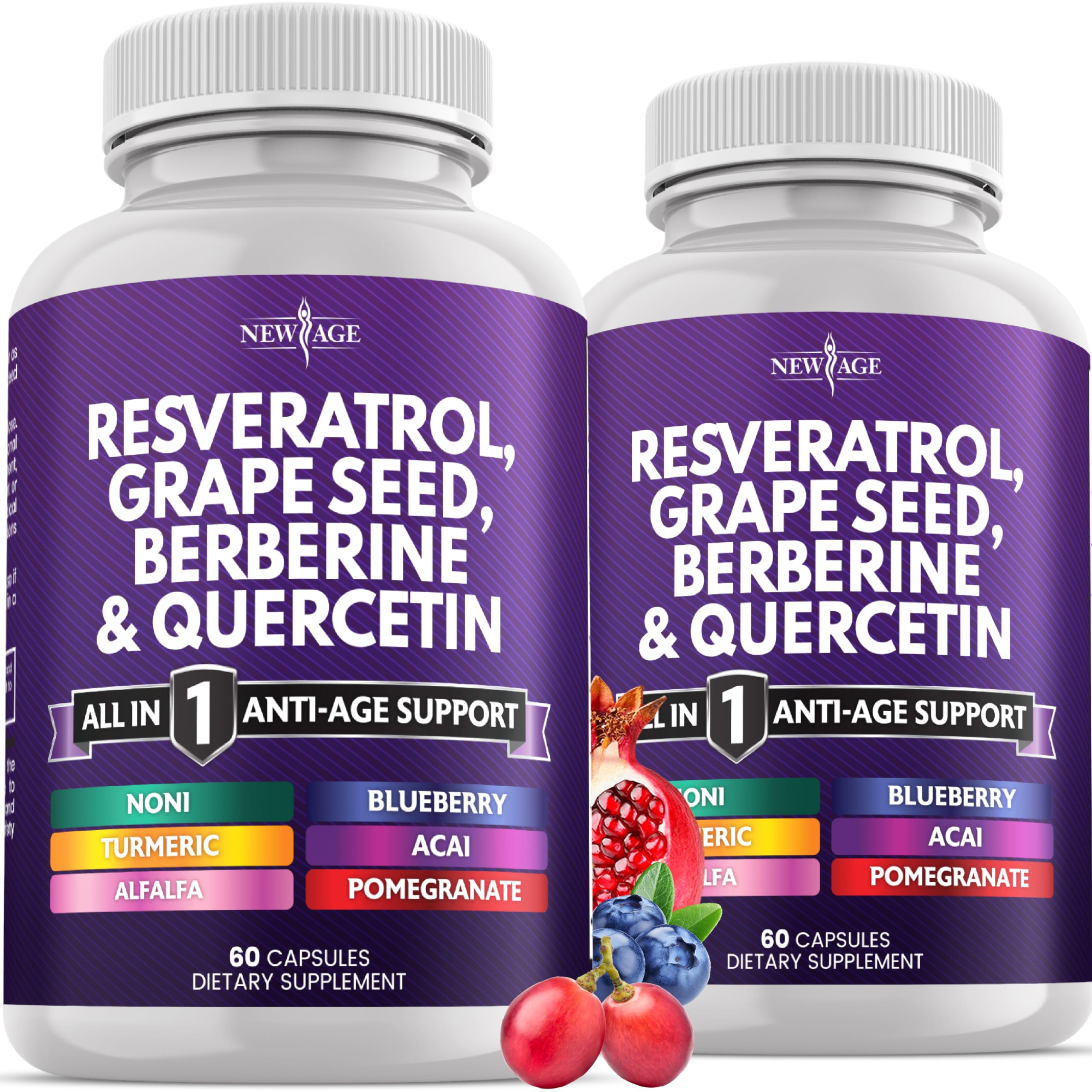 Resveratrol Berberine Supplement by NEW AGE

