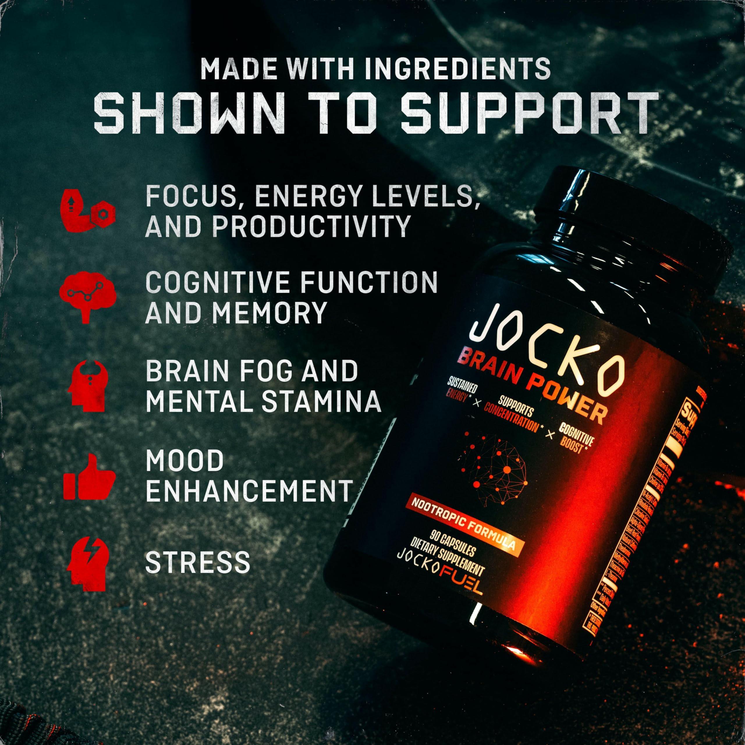 Brain Power Nootropic by Jocko Fuel | Focus

