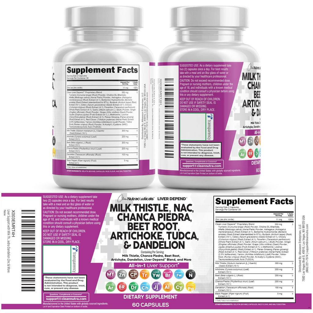 Liver Defend Detox by Clean Nutra | Milk Thistle & TUDCA

