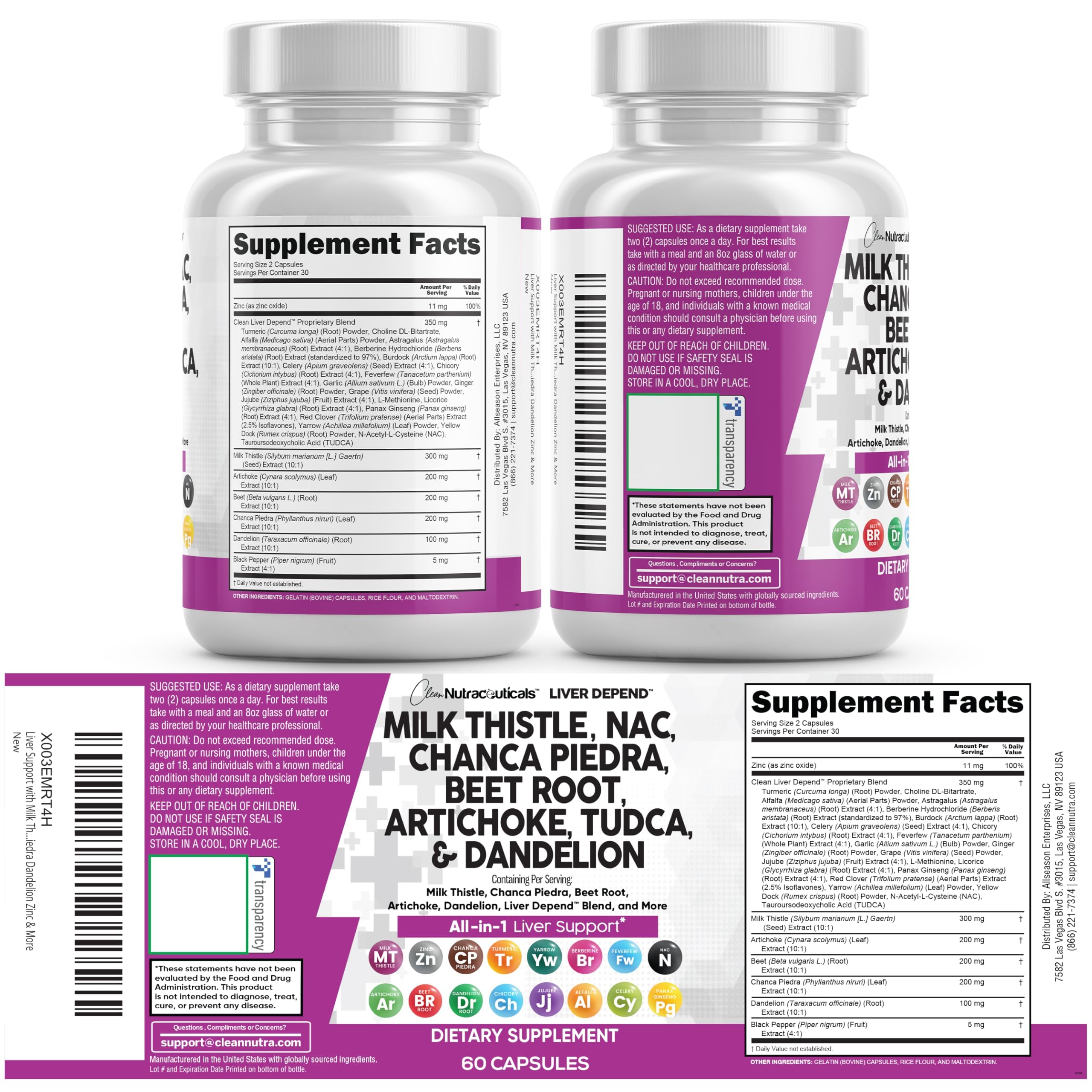 Liver Defend Detox by Clean Nutra | Milk Thistle & TUDCA

