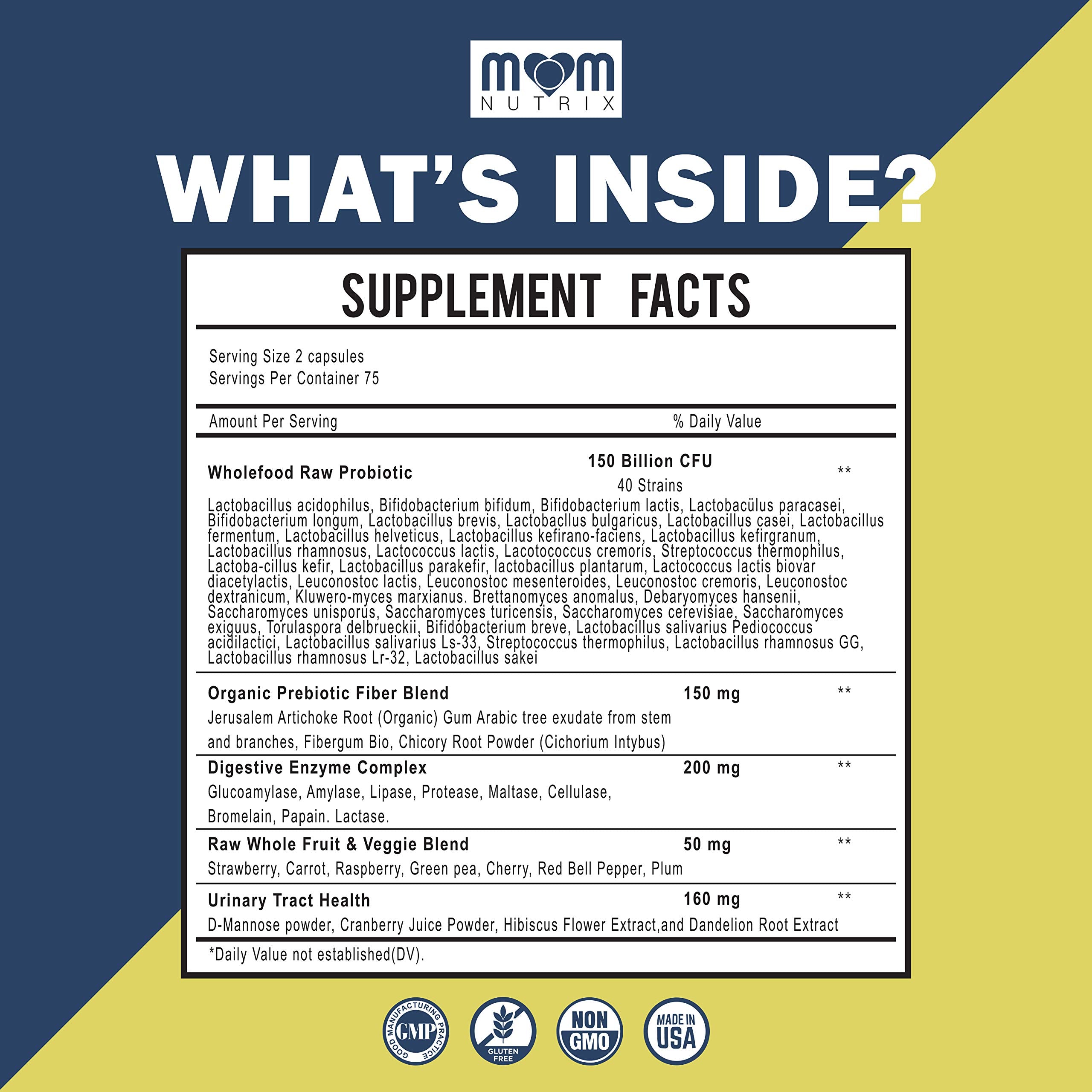 MOM NUTRIX Probiotic Supplement with Multiple Strains

