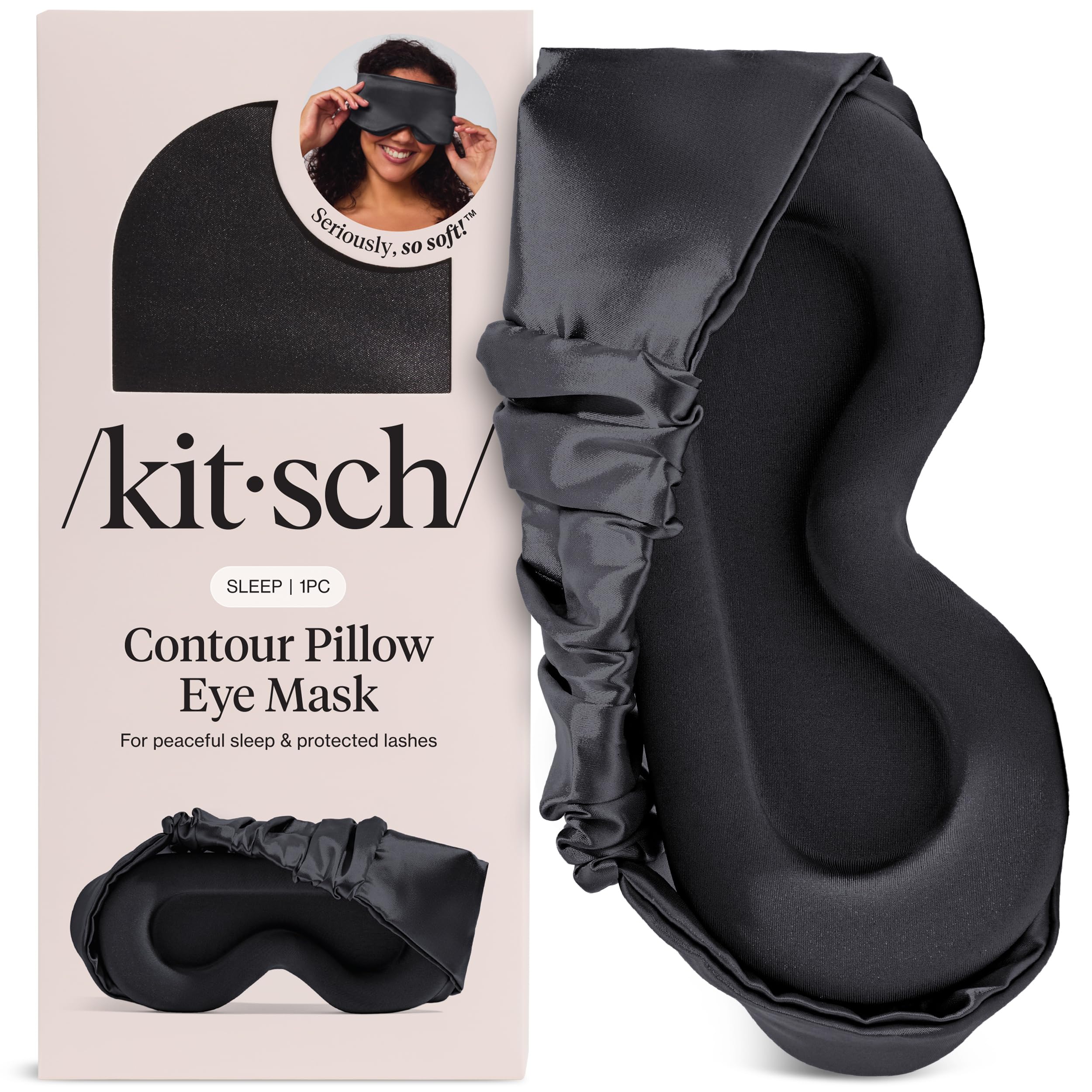 Kitsch Contour Pillow Eye Mask – Lash-Safe, Light-Blocking Sleep Mask