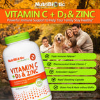 NutriBiotic Vitamin C D3 Zinc Immune Support

